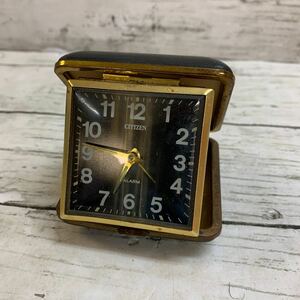 【中古品】CITIZEN 目覚まし時計 関西テレビ トラベルクロック 時計 レトロ アンティーク トラベルウォッチ シチズン 置き時計 コンパクト