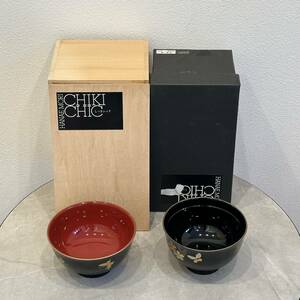 ◇未使用保管品 ハナエモリ しっきシック お椀10点セット 蓋あり 箱付き◇