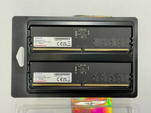 ①00 ほぼ新品 デスクトップPCメモリ 16GB×2枚 計32GB ADATA DDR5-4800 PC5-38400 U-DIMM AD5U480016G-D-DP 16GX8 10500196 1.1V