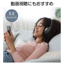 ヘッドホンbluetooth5.2 折り畳み式 密閉型 ワイヤレス ヘッドホン ENCノイズキャンセリンク 通話可 ヘッドセット イヤホン マイク付き_画像6