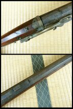 【宏】1608) 火縄銃 132.0cm カルカ付 登録証有 江戸 時代物/(黒色火薬前装式滑腔銃身マッチロック式火縄式種子島)_画像5