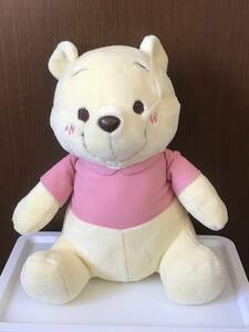 2F01★未使用★タグ付き★ディズニー くまのプーさん ビッグ ジャンボ ぬいぐるみ パステルカラーVer. 36cm 非売品 プライズ セガ SEGA