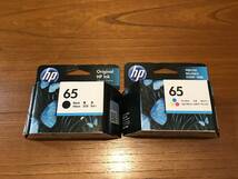 HP　ヒューレットパッカード　純正インク hp65　黒　1個・hp65 1個　　計2個_画像1