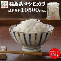 新米 令和5年産 福島県産コシヒカリ　玄米30kg ポイント消化 送料無料 　「ふくしまプライド。体感キャンペーン（お米）」_画像1