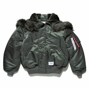 OD M 新品未使用 23AW WTAPS N-2B CORE SPEC / JACKET / NYLON. TWILL. ALPHA INDUSTRIES ダブルタップス n2b n2-b ブラック