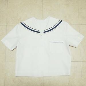 4178　中高セーラー服/白襟紺2本ライン上のみ/夏服/半袖/女子/JK/JC/匿名配送