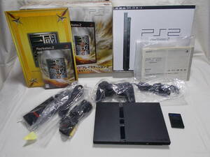 PS2パック 薄型【ディスク円傷対策／分解メンテ済】koei 真・三國無双４ & Playstation2 一騎当千パック 完品／ほぼ未使用美品／SCPH-70000