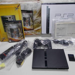 PS2パック 薄型【ディスク円傷対策/分解メンテ済】koei 真・三國無双4 & Playstation2 一騎当千パック 完品/ほぼ未使用美品/SCPH-70000
