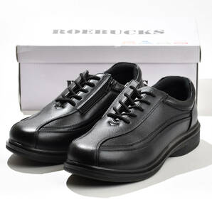 ウォーキングシューズ メンズ 靴 シューズ ブラック 幅広 3E 軽量 25.5cm