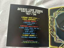 1円開始【送料負担】access LIVE ZEROS SYNC-ACROSS JAPANTOUR '93～'94_画像8