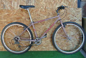 :oldMTB PEUGEOT JEANNE TANGEクロモリ　1×7　STX アラヤ　薄小豆色　1か所凹みキズ有り: