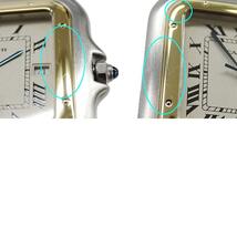 カルティエ Cartier 時計 メンズ ブランド パンテール LM 3ロウ デイト クオーツ QZ ステンレス SS ゴールド YG 187957 コンビ 磨き済み_画像10