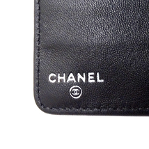 シャネル CHANEL 財布 アイコン レディース ブランド 長財布 ラムスキン ブラック シルバー金具 A24213 黒 がま口 二つ折り おしゃれ 大人_画像5