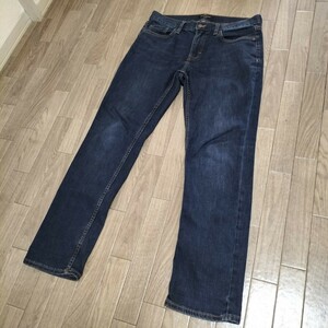 ★BANANA REPUBLIC ストレッチデニムパンツ カジュアル スリムフィット ジーンズ ボトムス 青 メンズ W31 バナナリパブリック 古着 USED