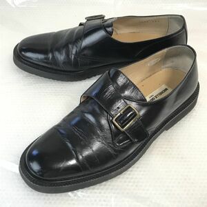 日本製★ミシェル ジョバンニ/MICHELLE GIOVANNI★本革/モンクストラップ【25.5EEE/黒/BLACK】vibramソール/ビジネス/dress shoes◆J-41