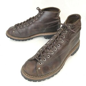 希少品★ジョージアブーツ/Georgia boot /USA★本革/ワーク/ショートブーツ【11M/28.5-29.0/茶】ビブラムソール/Vintage/Shoes◆pWB97-9