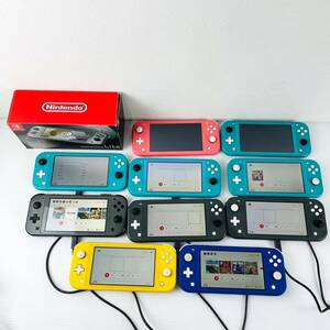 ★32【通電確認済／10台セット！】Nintendo Switch Lite 本体 スイッチ ライト ピンク ターコイズ グレー ブルー ディアルガ パルキア