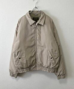 80's EDDIE BAUER VINTAGE エディーバウアー ビンテージ チンスト付き ナイロン ダウン ジャケット ベージュ エルエルビーン USA製 70s 90s