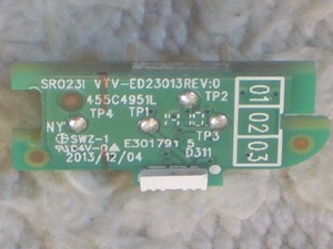 〒84円 ζ東芝REGZA 32S8 電源ランプLED基板 動作品 [247φ部品S8レグザTOSHIBA 32S7 32S10