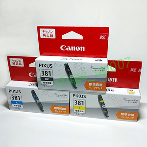 Canon（キャノン）／純正インクタンク BCI-381BK・BCI-381C・BCI-381Y/3色3個 ／管NZSQ