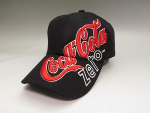 新品 コカコーラ 立体刺繍 帽子 キャップ /282/ 野球帽 ゴルフキャップ 立体刺繍 超３D 黒