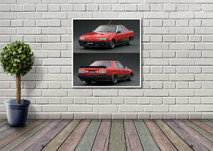 新品 スカイライン ターボ R30 スーパーシルエット タペストリー ポスター /223/ 映画ポスター 壁 ガレージ装飾 フラッグ バナー 