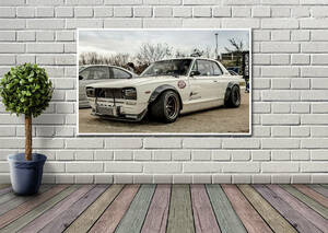 新品 スカイライン ハコスカ GTR タペストリー ポスター /237/ 映画ポスター 壁 ガレージ装飾 フラッグ バナー 看板 旗 テーブルクロス