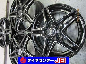 15インチ LAFFITE 6J+53 114.3 ノア/ヴォクシー 中古アルミホイール【4本セット】送料無料(A15-4597）