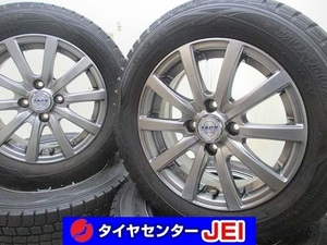 14インチ バリ溝 175/65R14 5.5J+40 100 コンパクトカー 中古スタッドレスタイヤホイール【4本セット】送料無料(SA14-3812）