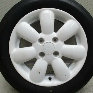 14インチ スズキ ラパン純正 155/65R14 4.5J+45 100 LAPIN バリ溝 中古タイヤアルミホイール【4本セット】 送料無料(MA14-3833）の画像4