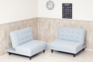 ... sofa bed 3way sofa bed division type reclining Northern Europe 180cm light blue low sofa reclining sofa - bed 