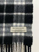 BURBERRY　バーバリー　マフラー　カシミア100％　ブラック　送料無料!!!_画像5