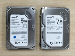 ☆即決☆2個セット☆Seagate HDD 500GB SATA ST500DM002 ST3500413AS 内蔵HDD フォーマット後動作未確認のためジャンク品☆