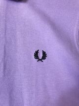 (D) 英国製 FRED PERRY フレッドペリー 半袖 ポロシャツ 38 パープル 送料250円_画像4