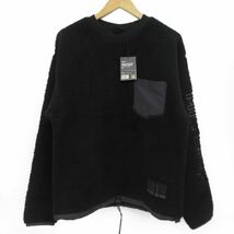 030 BTS MIC DROP SWEATSHIRT 01 マイクドロップ ボア スウェット トレーナー Lサイズ ブラック タグ付き ※現状品_画像1