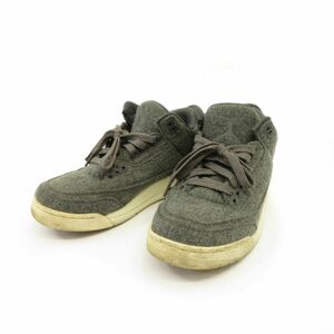 153 NIKE ナイキ AIR JORDAN 3 RETRO WOOL エアジョーダン3レトロ ウール 854263-004 US8.5/26.5cm 箱無 ※中古