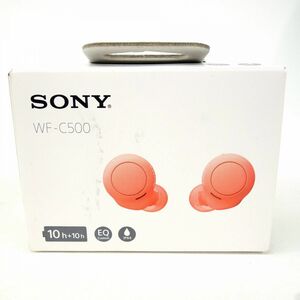 100s【未使用】SONY ソニー WF-C500 ワイヤレスステレオヘッドセット コーラルオレンジ