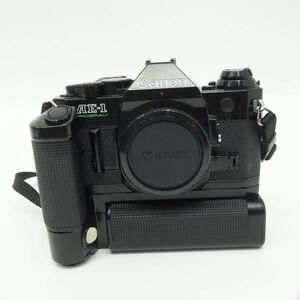 105 Canon/キャノン フィルムカメラ AE-1 PROGRAM ブラック モータードライブ付 ※中古/現状品