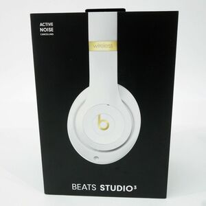 100s Beats ビーツ Beats STUDIO 3 MX3Y2PA/A オーバーイヤーワイヤレスヘッドホン ホワイト ※中古美品