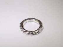 ☆正規品 CHROME HEARTS　クロムハーツ　SCROLL BAND RING　スクロール バンド リング 19号☆_画像1