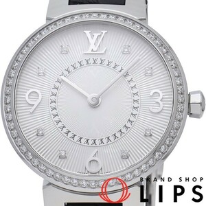  Louis * Vuitton язык b-ru монограмма часы бриллиантовая оправа 8P diamond Q12MF коробка письменная гарантия SS/ кожа женский часы порог двери 