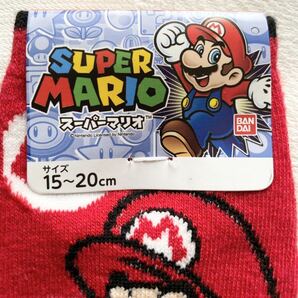 即決★新品15～20㎝ スーパーマリオ スニーカーソックス  靴下 SUPERMARIO  赤 ショートソックス アンクルソックス Nintendoの画像2