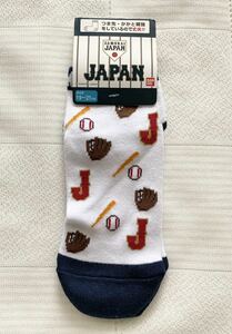 即決★新品19～21㎝　野球　侍ジャパン　スニーカーソックス　靴下　SAMURAI　JAPAN　BASEBALL　日本代表　ショートソックス　WBC