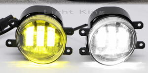 トヨタ LED フォグランプ 車検対応 汎用 フォグランプ ホワイト イエロー 2色 切替式 キット LED化 白色 黄色 ユニット 左右セット