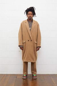 unused 19AW Wool Linen Coat Beige ウールリネン オーバーコート 1B ダブル US1690 2 ウール リネン チェスター