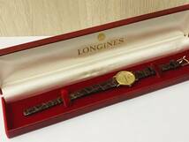 LONGINES/ロンジン/962 6585/2針/ゴールドカラー文字盤/レディース/腕時計/クオーツ/QZ/SS/ウォッチ/ケース付き_画像1