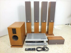 ♪ ONKYO オンキョー TX-SA507 SL-105 D-105C D105F アンプ リモコン有り 中古 現状品 231111E3080