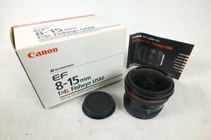 ★ Canon キャノン EF 8-15mm 1:4L USM Fisheye レンズ EF 8-15mm 1:4L USM 元箱付き 中古 現状品 231101N3163