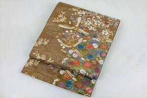 ◎リサイクル着物 帯 袋帯 中国刺繍 汕頭刺繍 蘇州刺繍 フォーマル 六通柄 美品 遊鳥花文様 中古品 和ものや傳 B1138