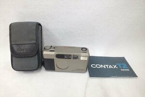 ◆ CONTAX コンタックス T2 コンパクトカメラ 取扱説明書有り ソフトケース付き 中古 現状品 231109A1185